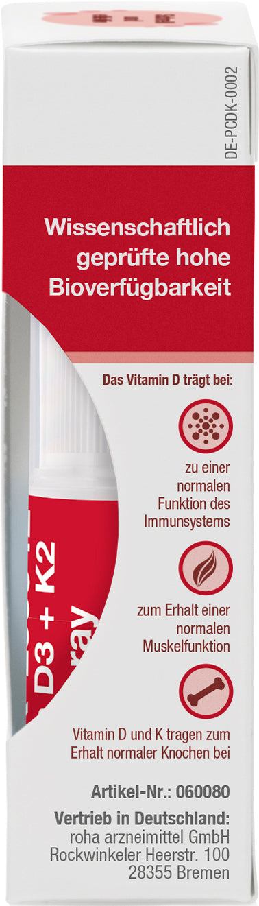 BetterYou Vitamin D3+K2 Direkt-Spray, 12 ml